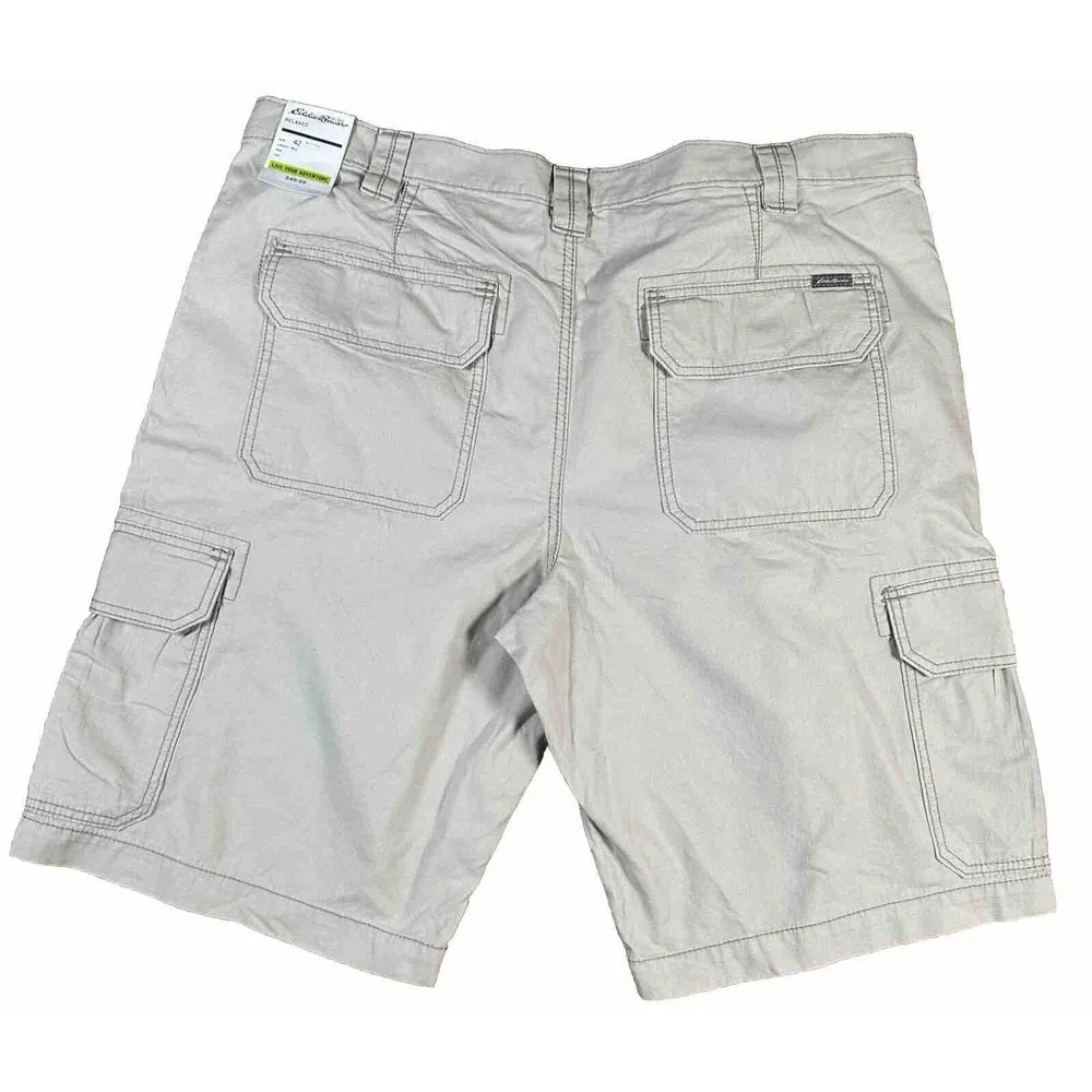 Eddie‎ Bauer Ripstop Cargo Shorts Mens Size 42 Deep Olive Cotton Relaxed